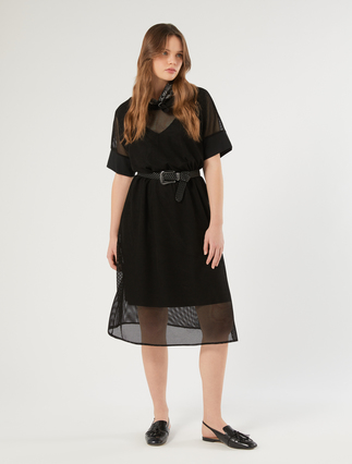 Kleid aus Jersey mit Netzstruktur - Marina Rinaldi