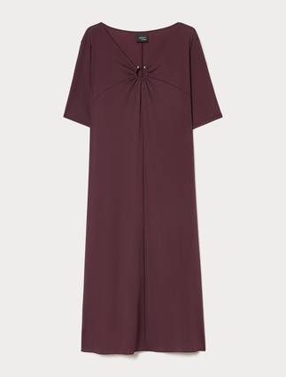 Long draped jersey dress - Marina Rinaldi