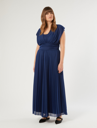 Long jersey dress - CORNFLOWER BLUE - Marina Rinaldi - 3