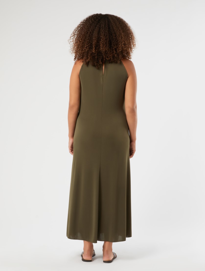 Long interlock jersey dress - KAKI - Marina Rinaldi - 4
