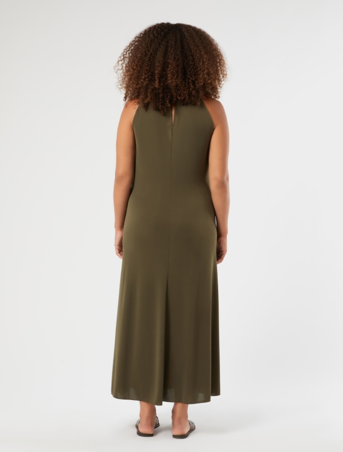 Langes Kleid aus Interlock-Jersey - KHAKI - Marina Rinaldi - 4