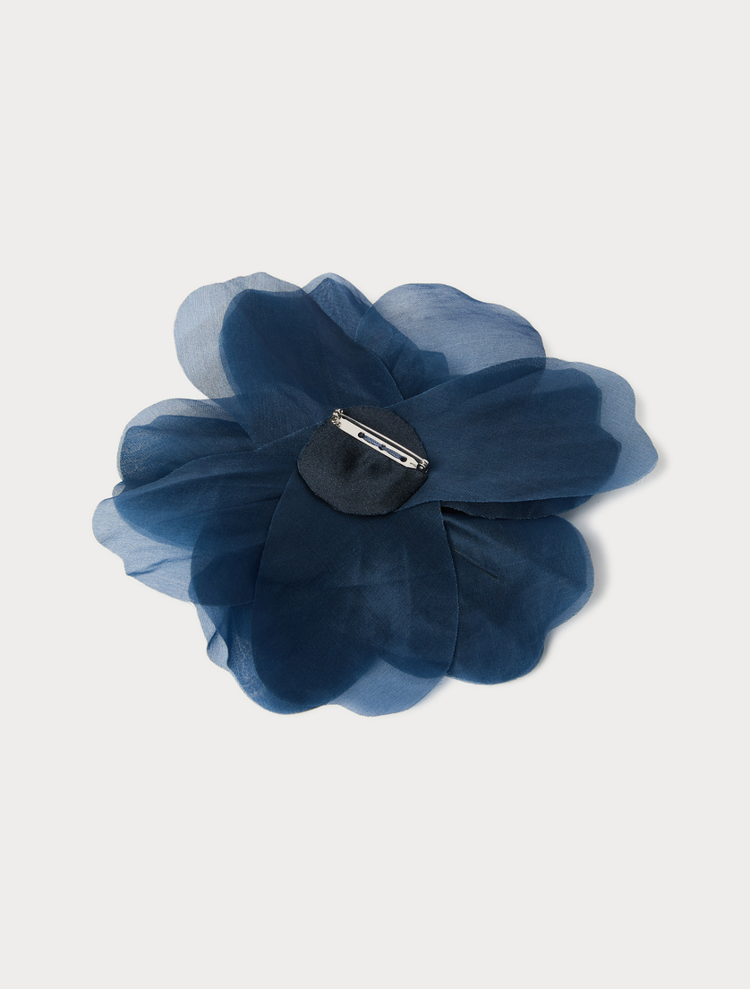 Broche en organza de soie - GRIS BLEU - Marina Rinaldi - 3