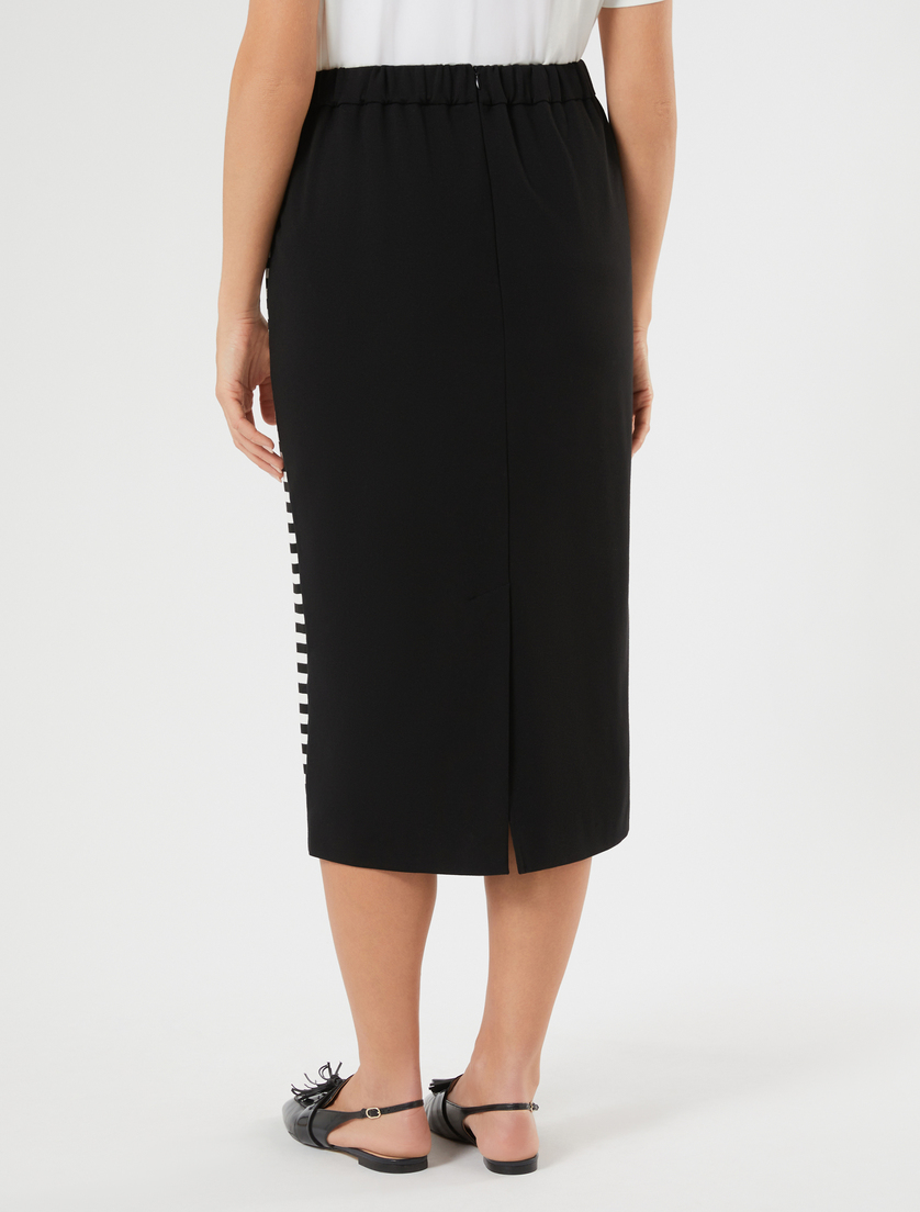 Jersey skirt - WHITE BLACK - Marina Rinaldi - 4