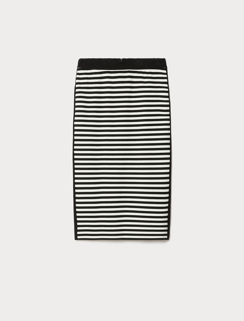 Jersey skirt - WHITE BLACK - Marina Rinaldi