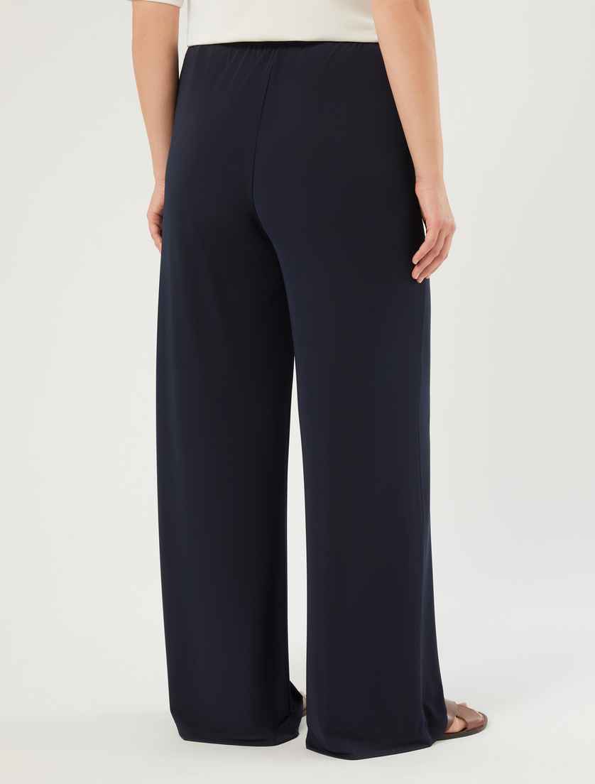 Jersey palazzo trousers - MIDNIGHTBLUE - Marina Rinaldi - 4