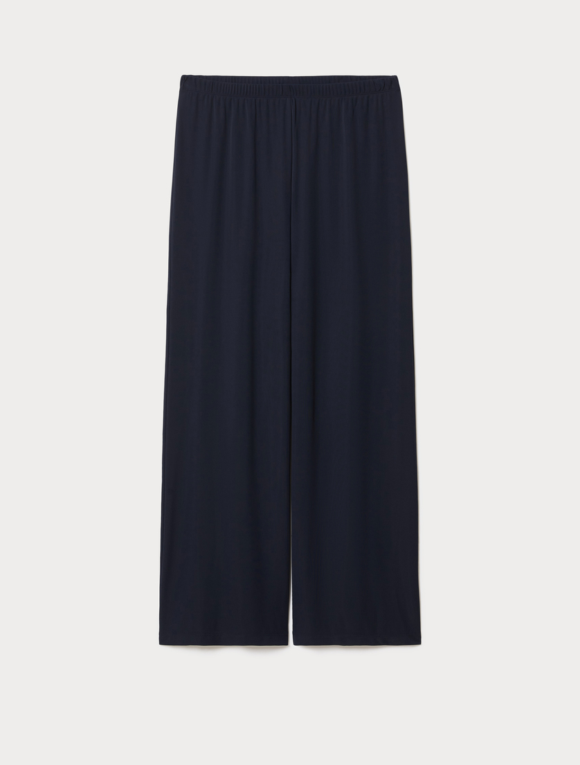 Jersey palazzo trousers - MIDNIGHTBLUE - Marina Rinaldi