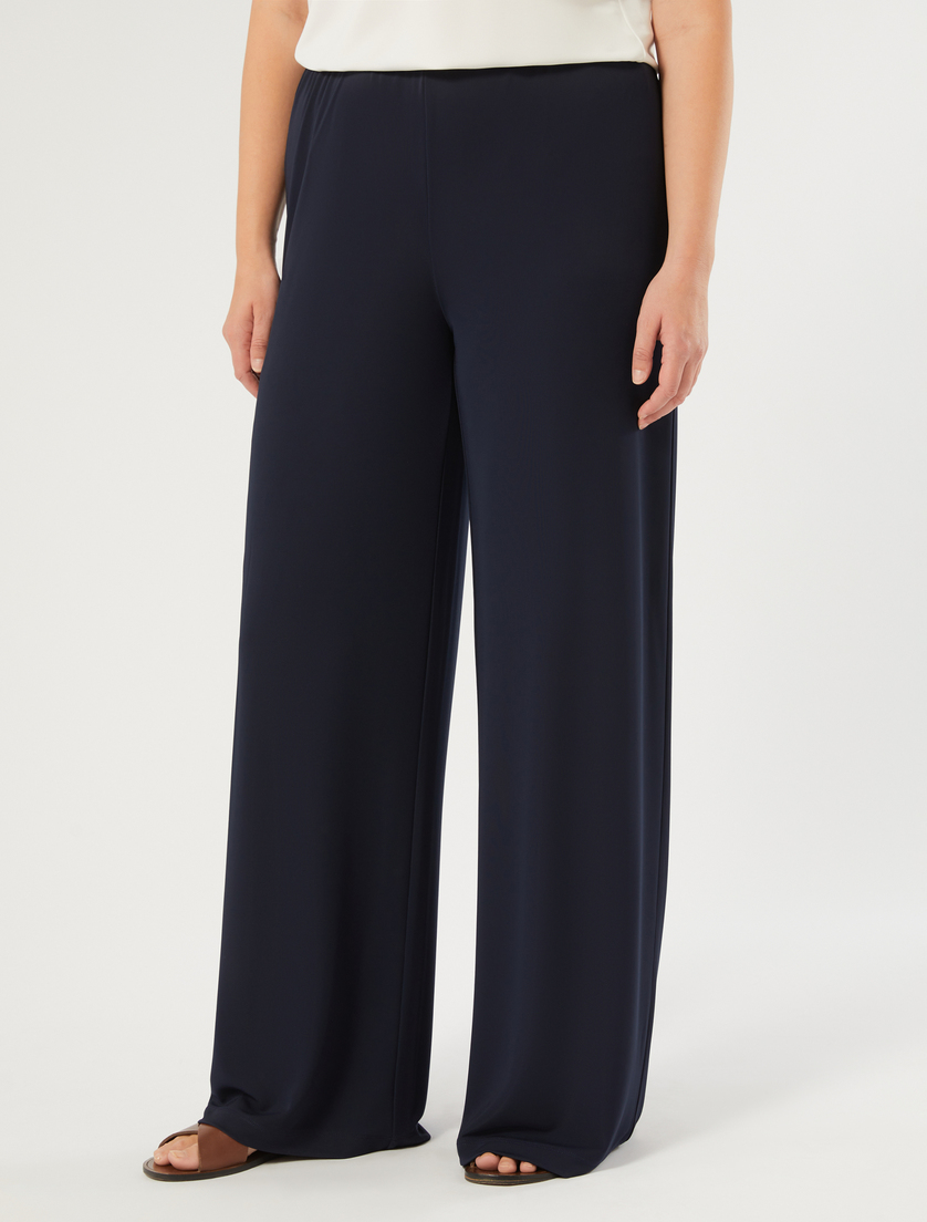 Jersey palazzo trousers - MIDNIGHTBLUE - Marina Rinaldi - 3