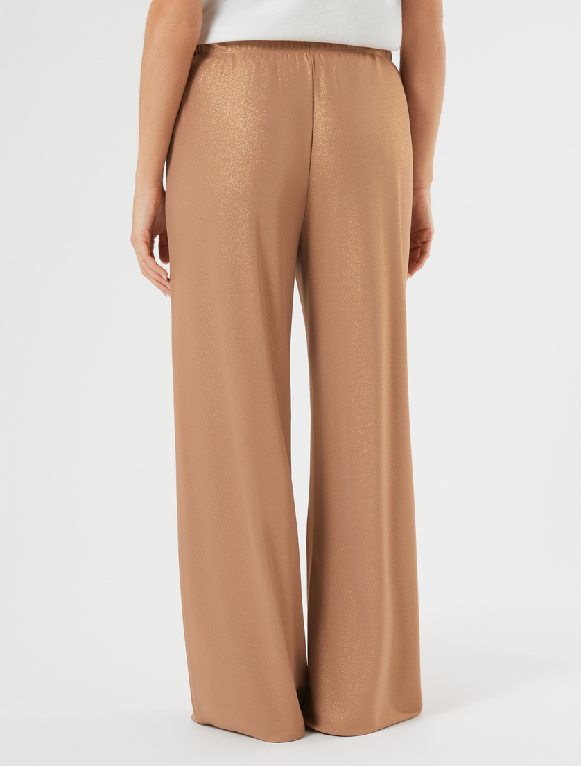 Jersey palazzo trousers - CARAMEL - Marina Rinaldi - 4