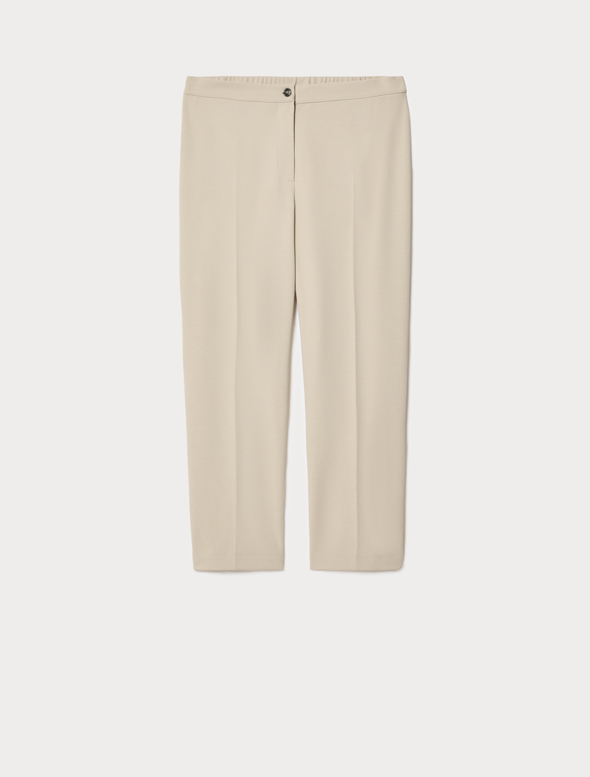 Pantaloni a sigaretta in scuba crêpe stretch - BEIGE - Marina Rinaldi