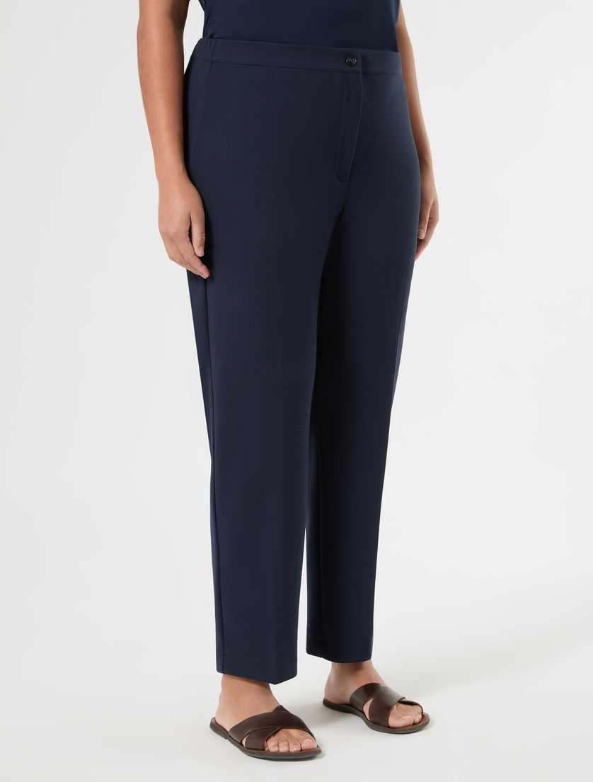 Pantaloni a sigaretta in scuba crêpe stretch - BLU NOTTE - Marina Rinaldi - 3