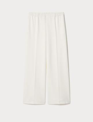 Palazzo trousers in stretch scuba crepe fabric - Marina Rinaldi