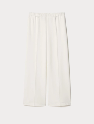 Palazzo trousers in stretch scuba crepe fabric - Marina Rinaldi