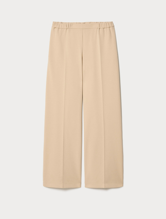 Palazzo trousers in stretch scuba crepe fabric - Marina Rinaldi