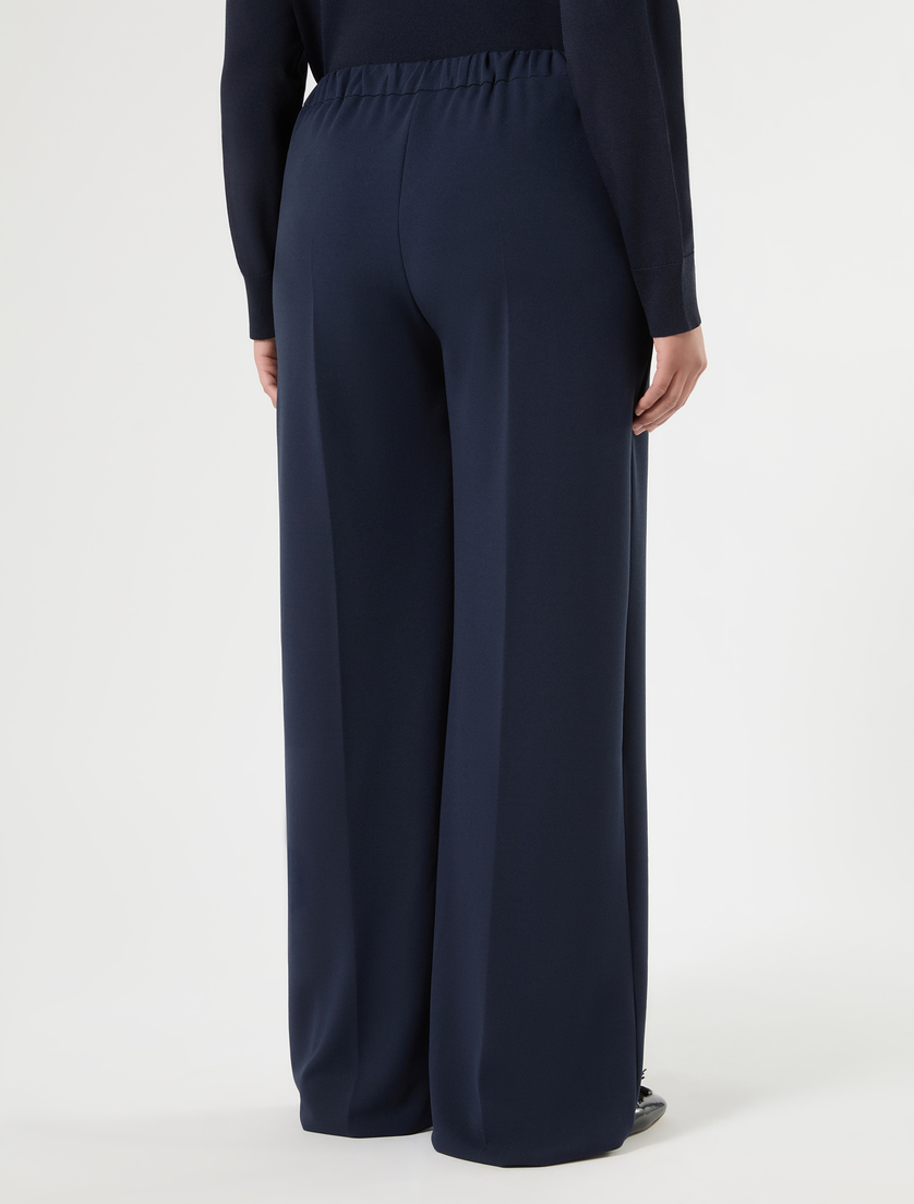 Pantaloni a palazzo in scuba crêpe stretch - BLU NOTTE - Marina Rinaldi - 4