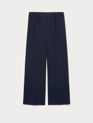 Palazzo trousers in stretch scuba crepe fabric - Marina Rinaldi