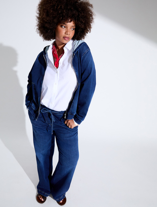 Hose aus elastischem Denim-Sweatjersey - Marina Rinaldi