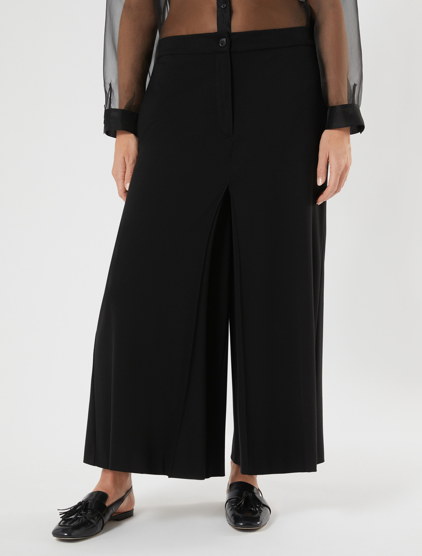 Wide-fit jersey trousers - BLACK - Marina Rinaldi - 3