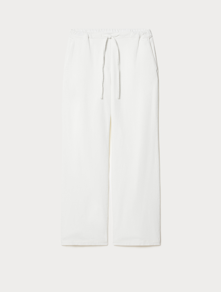 Pantalon en molleton jersey - BLANC - Marina Rinaldi