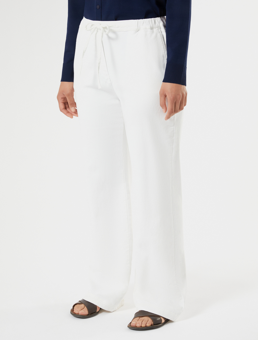 Pantalon en molleton jersey - BLANC - Marina Rinaldi - 3