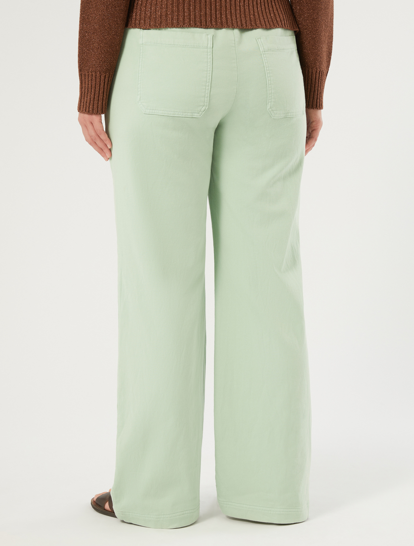 Pantalon en molleton jersey - VERT SAUGE - Marina Rinaldi - 4