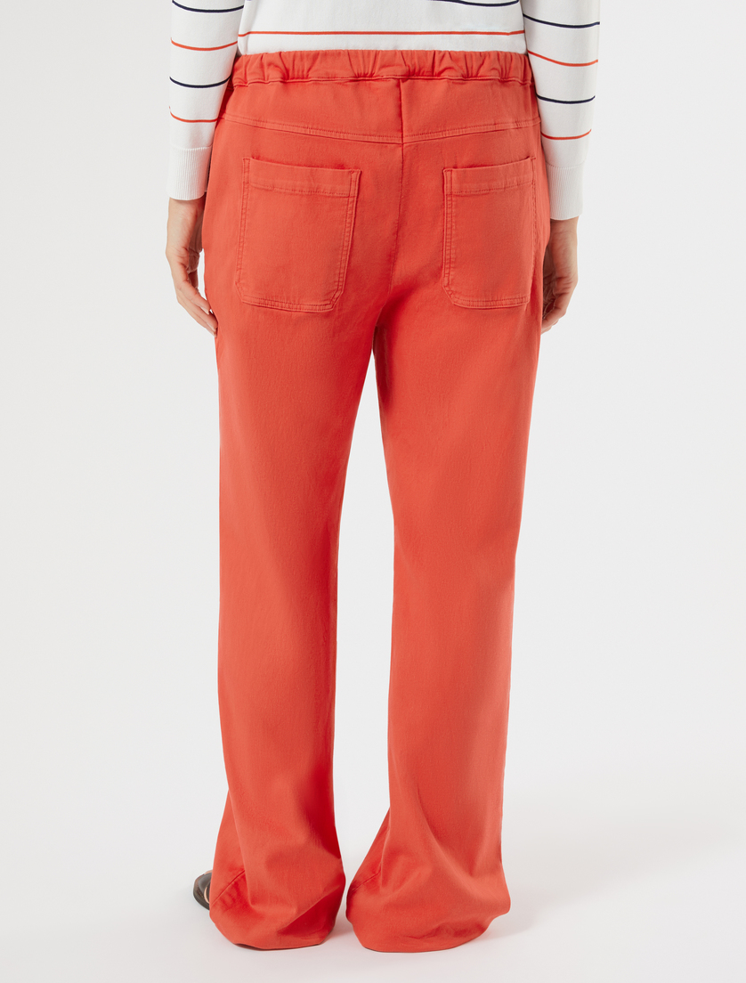 Pantalon en molleton jersey - ROUGE - Marina Rinaldi - 4