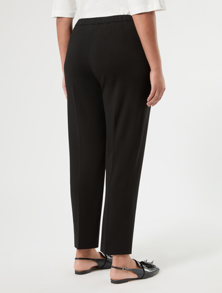 Slim jersey trousers - BLACK - Marina Rinaldi - 4