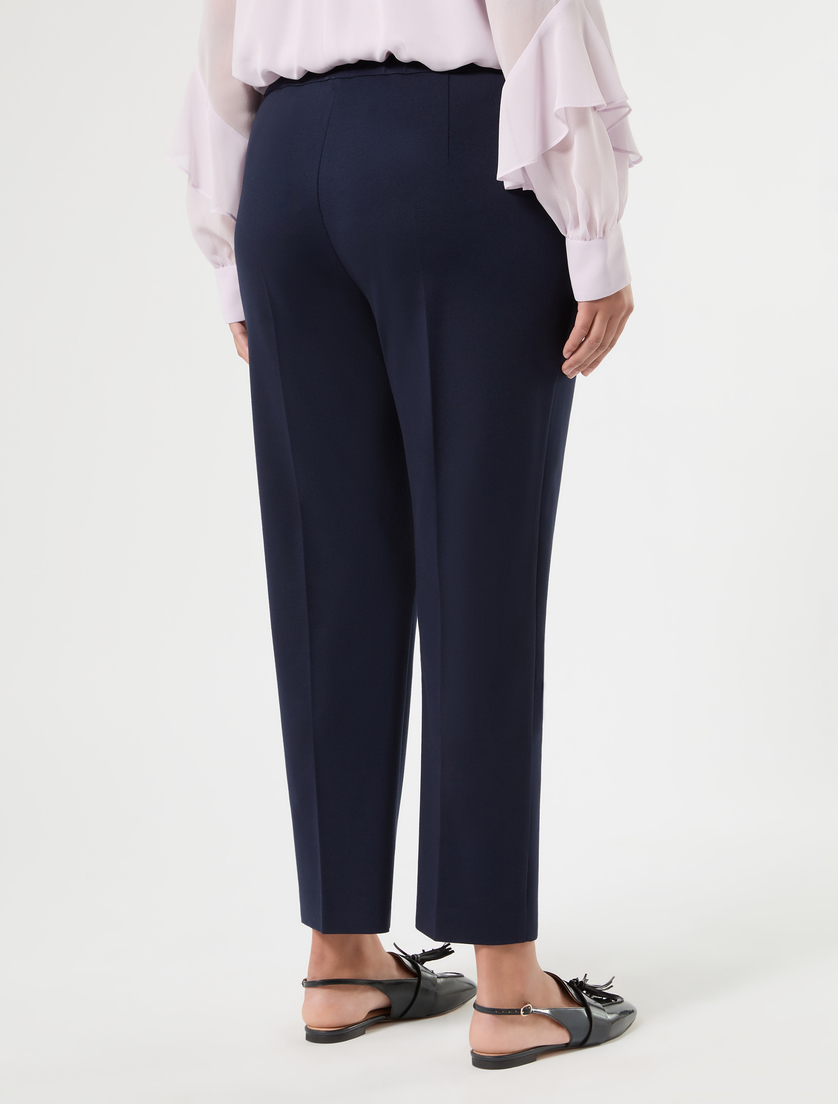 Pantaloni slim in jersey - BLU NOTTE - Marina Rinaldi - 4