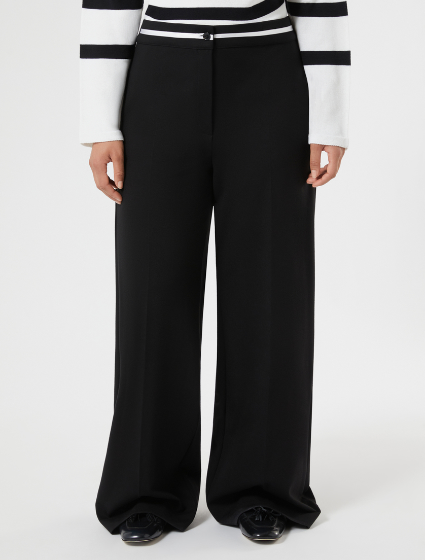 Wide-fit jersey trousers - BLACK - Marina Rinaldi - 3