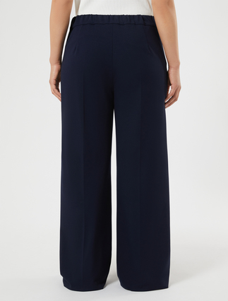 Wide-fit jersey trousers - MIDNIGHTBLUE - Marina Rinaldi - 4