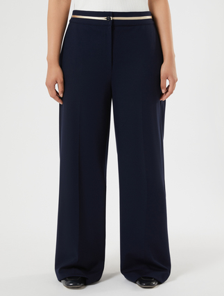 Wide-fit jersey trousers - MIDNIGHTBLUE