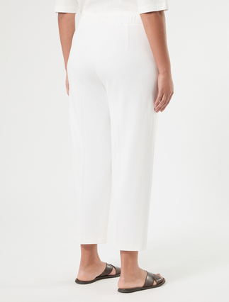 Jersey trousers - WHITE - Marina Rinaldi - 4