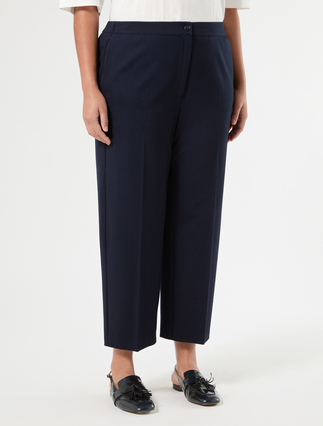Jersey trousers - MIDNIGHTBLUE - Marina Rinaldi - 3