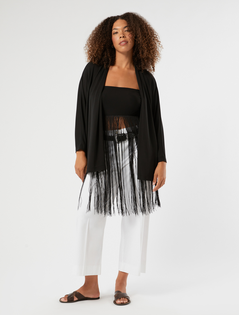 Fringed interlock jersey top - Marina Rinaldi