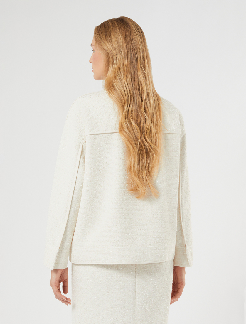 Bonded jersey jacket - WHITE - Marina Rinaldi - 4