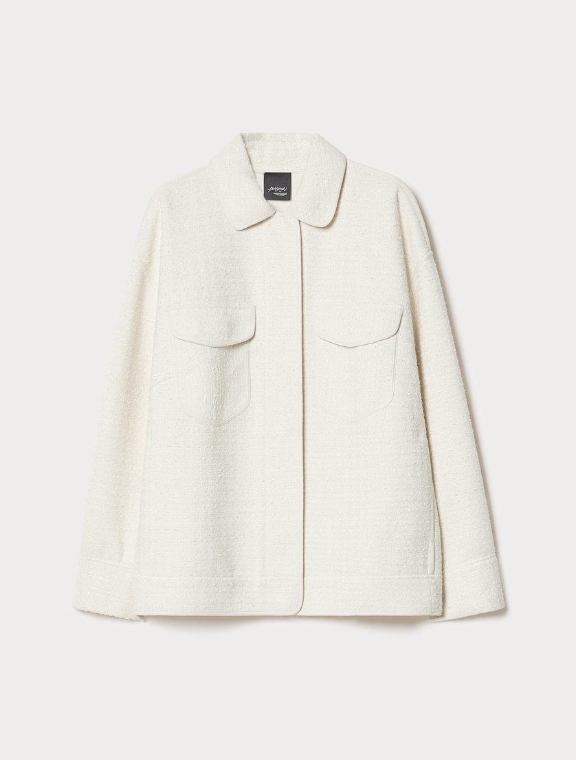 Bonded jersey jacket - WHITE - Marina Rinaldi
