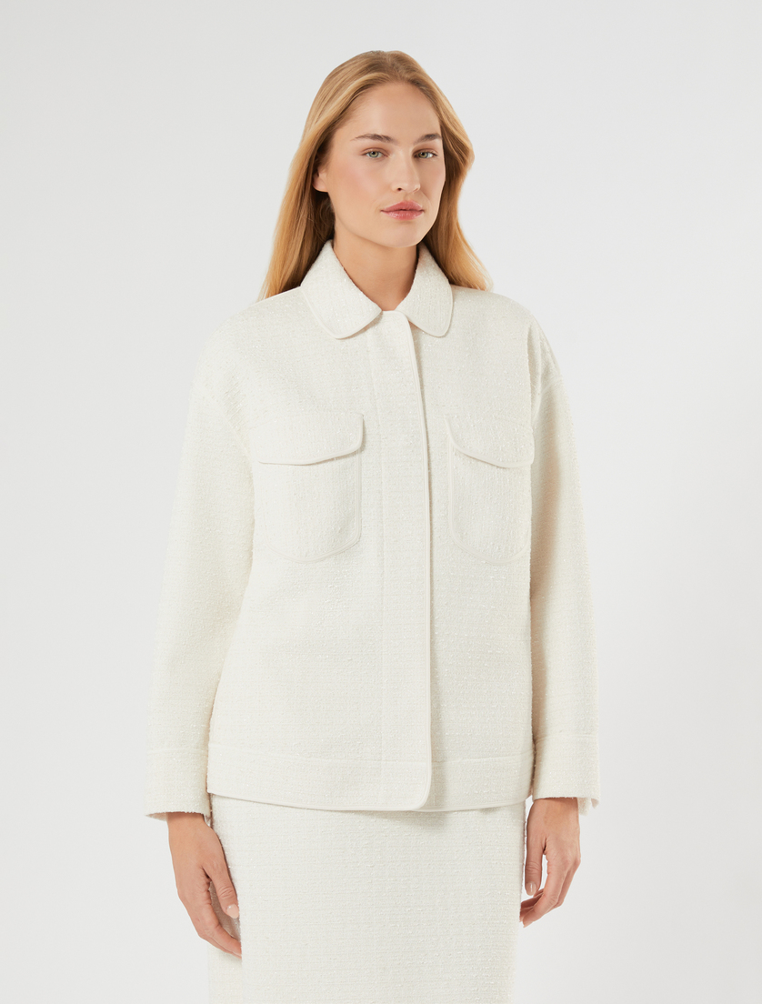 Bonded jersey jacket - WHITE - Marina Rinaldi - 3