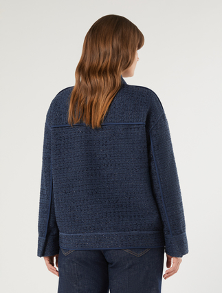 Jacke aus doppellagigem Jersey - NACHTBLAU - Marina Rinaldi - 4