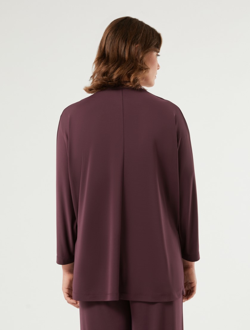 Interlock jersey cardigan - PLUM - Marina Rinaldi - 4