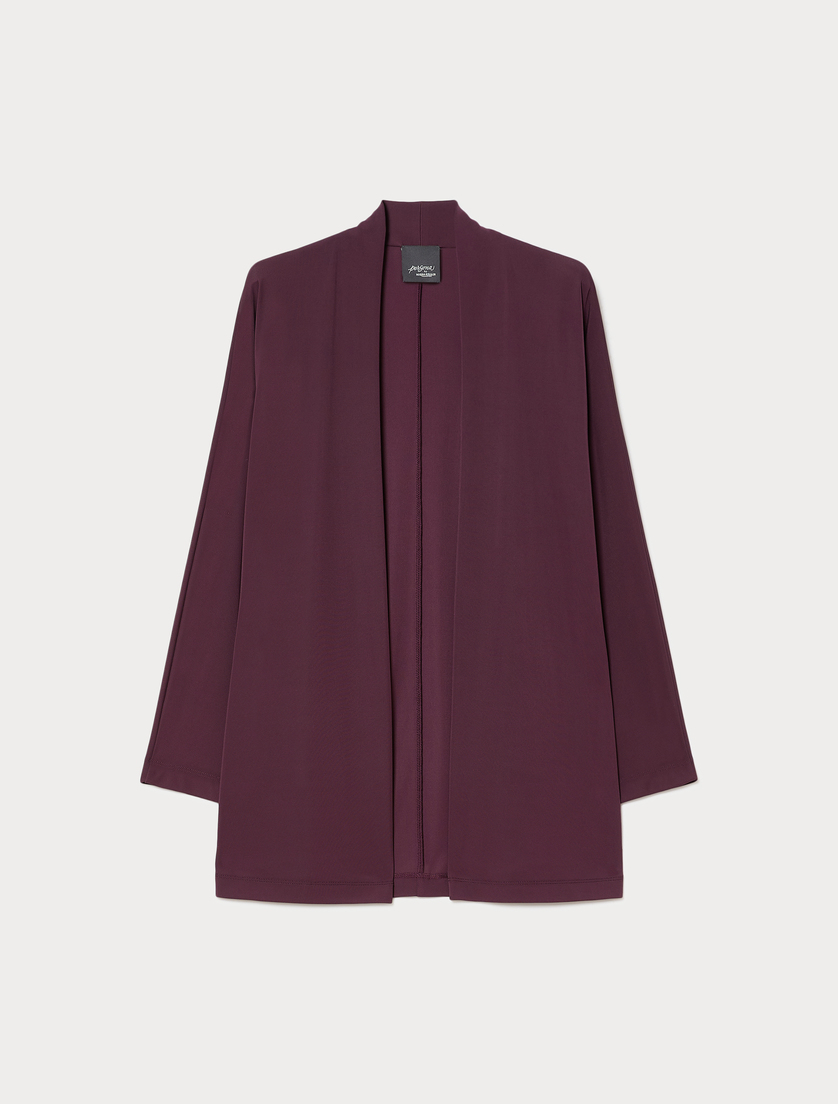 Interlock jersey cardigan - PLUM - Marina Rinaldi