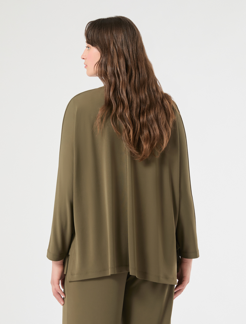 Interlock jersey cardigan - KAKI - Marina Rinaldi - 4