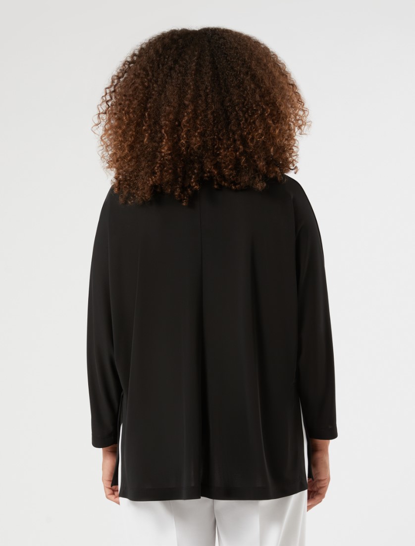 Cardigan in jersey interlock - NERO - Marina Rinaldi - 4