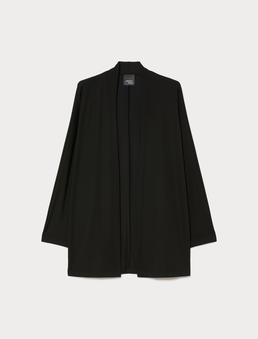 Cardigan in jersey interlock - NERO - Marina Rinaldi