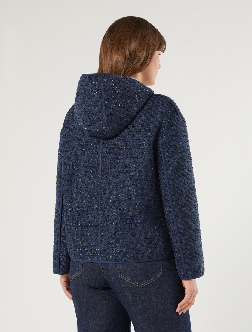 Bonded jersey jacket - MIDNIGHTBLUE - Marina Rinaldi - 4