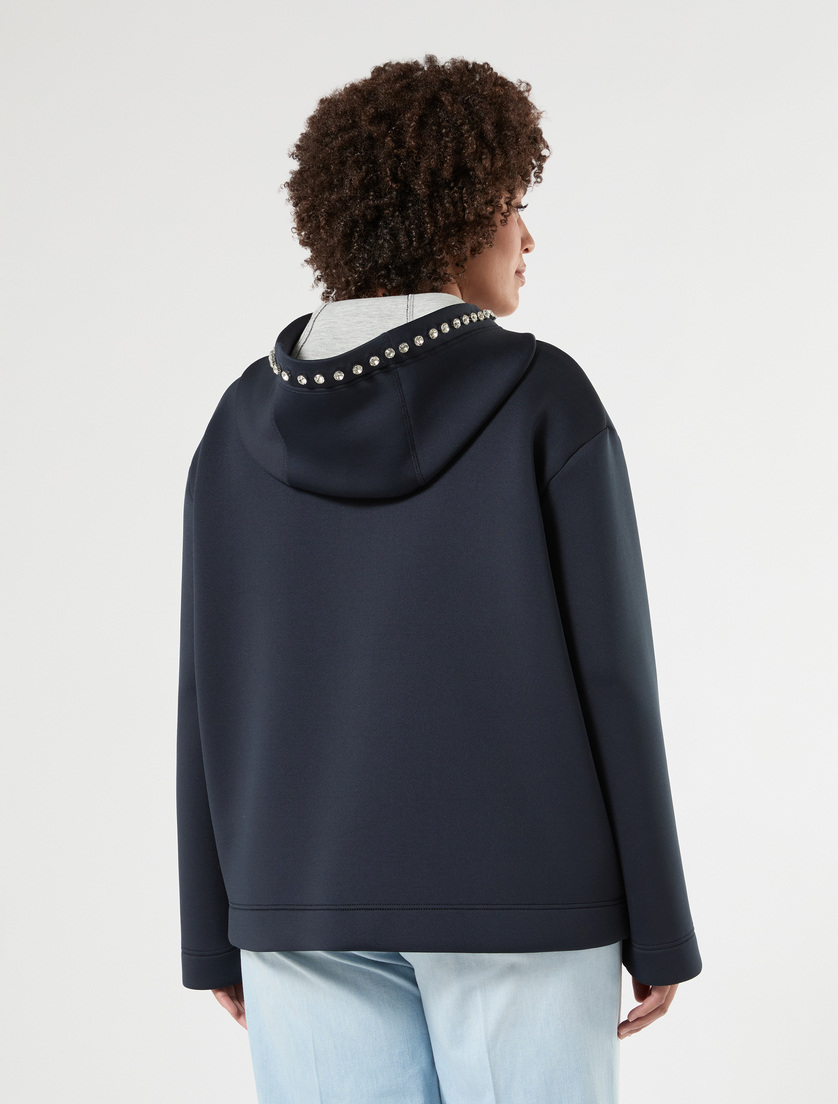 Felpa in jersey scuba - BLU NOTTE - Marina Rinaldi - 4