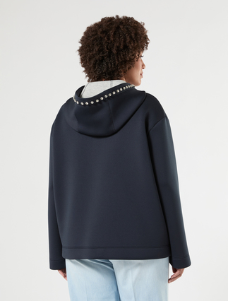 Scuba jersey sweatshirt - MIDNIGHTBLUE - Marina Rinaldi - 4