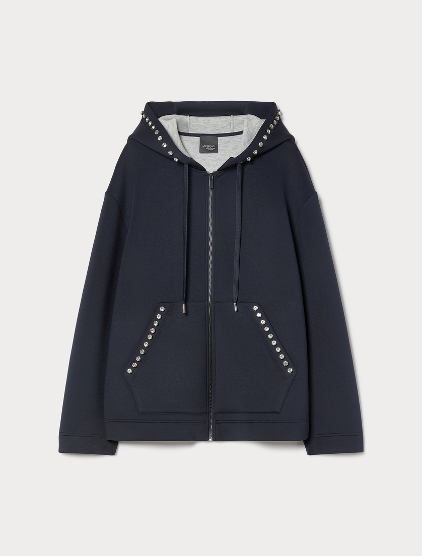 Felpa in jersey scuba - BLU NOTTE - Marina Rinaldi