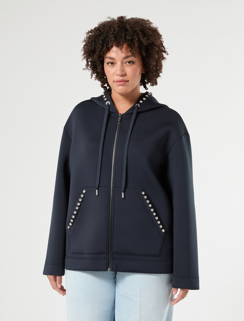 Felpa in jersey scuba - BLU NOTTE - Marina Rinaldi - 3