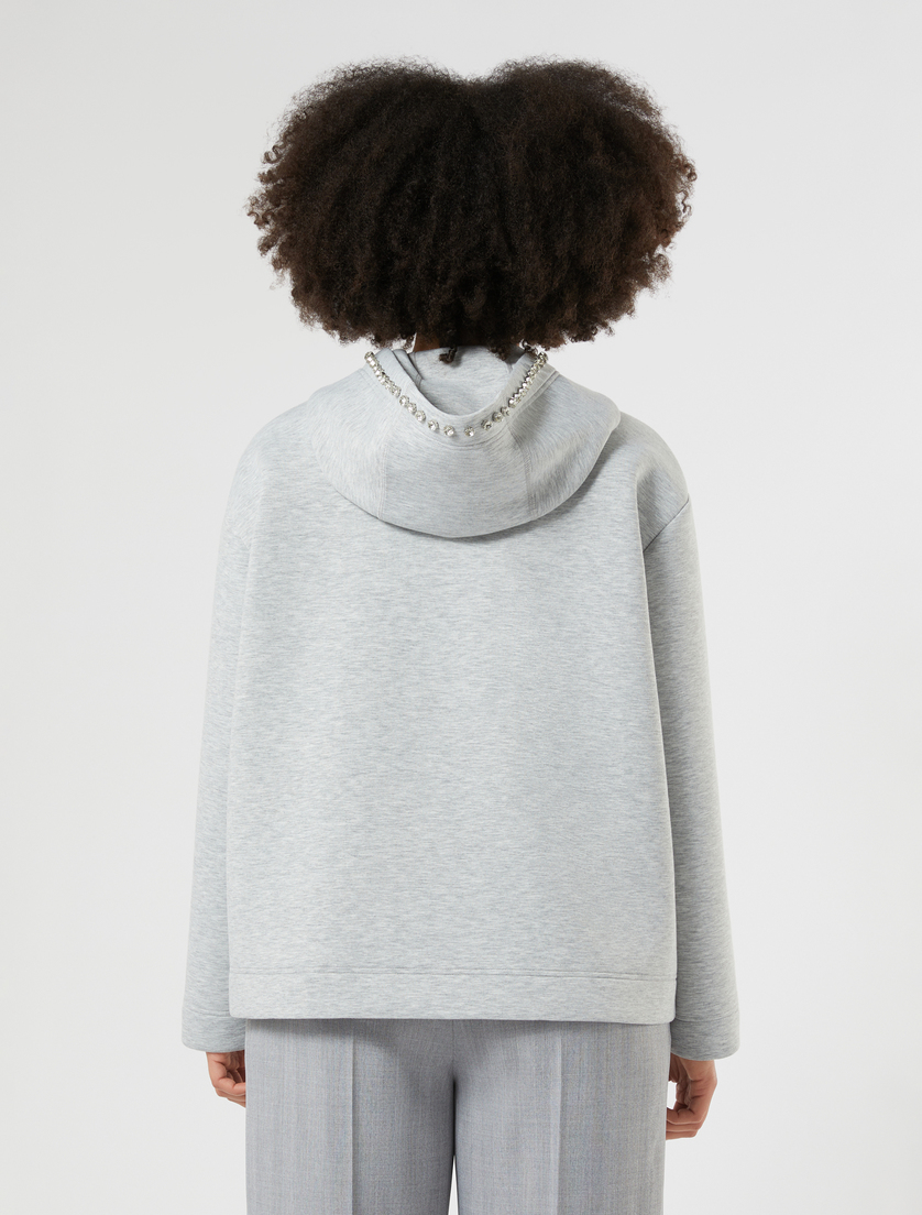 Sweat-shirt en jersey scuba - GRIS PERLE - Marina Rinaldi - 4