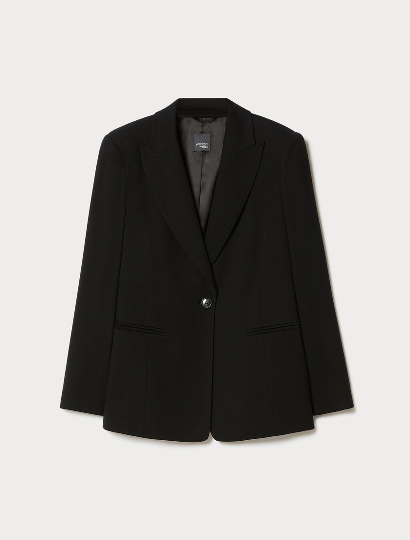 Veste blazer en jersey - NOIR - Marina Rinaldi