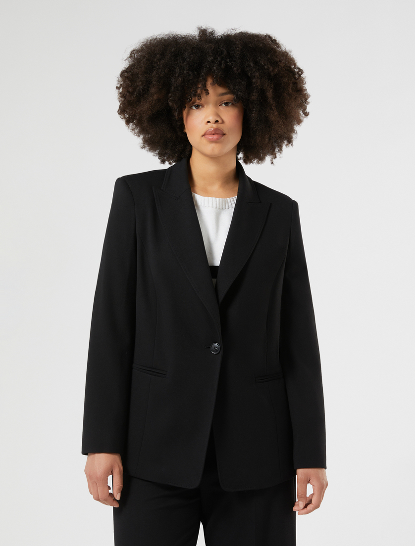 Veste blazer en jersey - NOIR - Marina Rinaldi - 3
